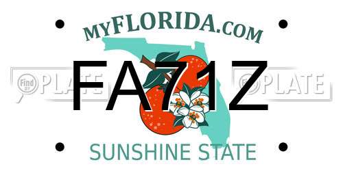 FA71Z Florida License Plate