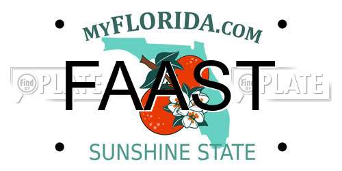 FAAST Florida License Plate