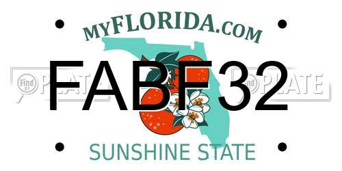 FABF32 Florida License Plate
