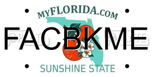 FACBKME Florida License Plate