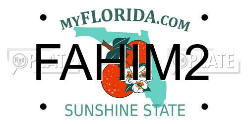 FAHIM2 Florida License Plate