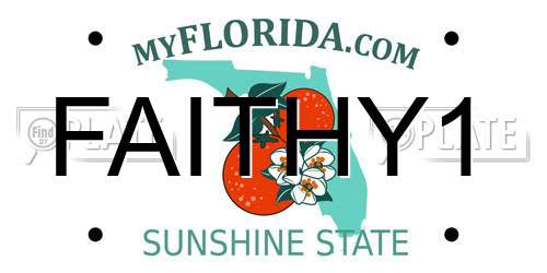 FAITHY1 Florida License Plate