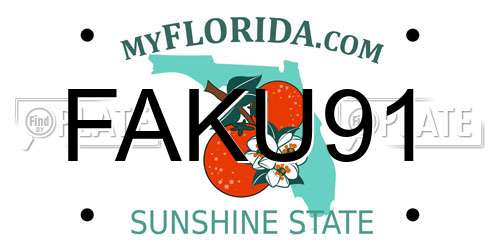 FAKU91 Florida License Plate