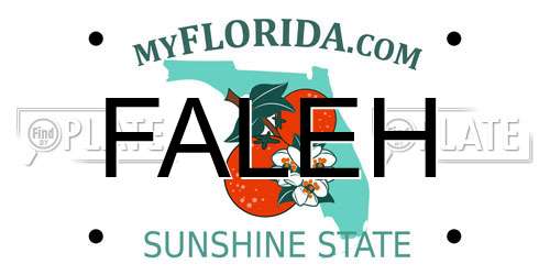 FALEH Florida License Plate