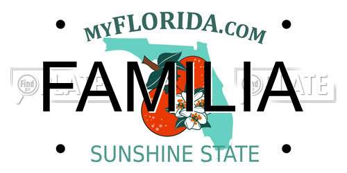 FAMILIA Florida License Plate