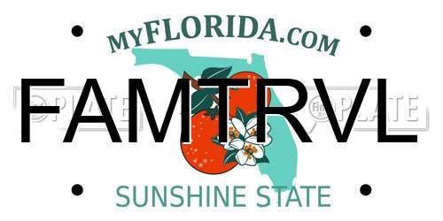 FAMTRVL Florida License Plate