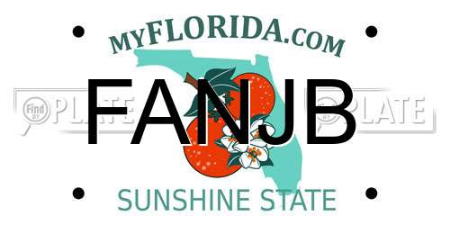 FANJB Florida License Plate