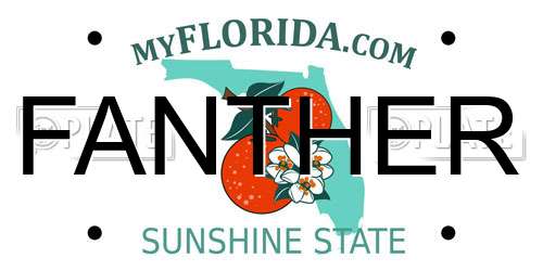 FANTHER Florida License Plate