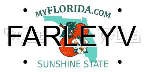 FARLEYV Florida License Plate
