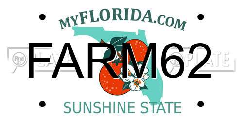 FARM62 Florida License Plate
