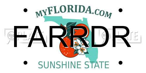FARRDR Florida License Plate