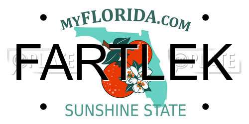 FARTLEK Florida License Plate