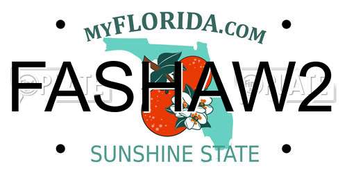 FASHAW2 Florida License Plate