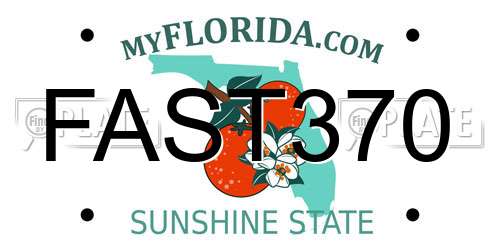 FAST370 Florida License Plate
