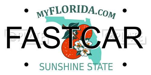 FASTCAR Florida License Plate