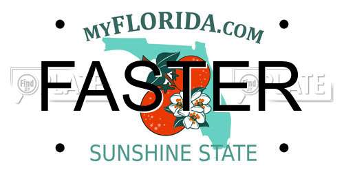 FASTER Florida License Plate