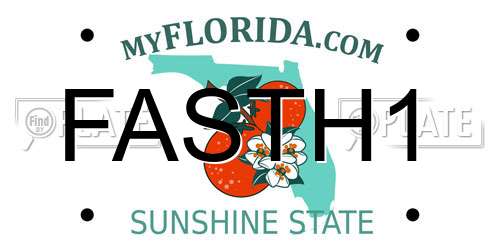 FASTH1 Florida License Plate