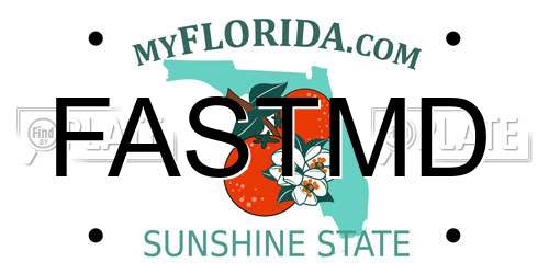 FASTMD Florida License Plate