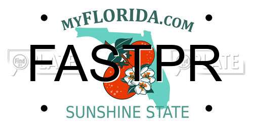 FASTPR Florida License Plate