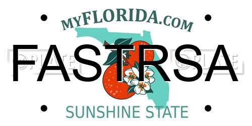 FASTRSA Florida License Plate