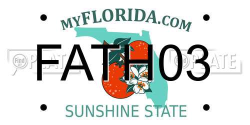 FATH03 Florida License Plate