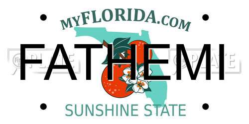FATHEMI Florida License Plate