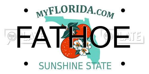 FATHOE Florida License Plate