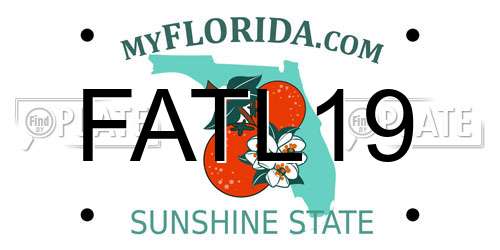 FATL19 Florida License Plate