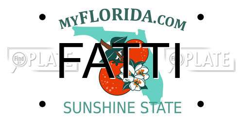 FATTI Florida License Plate
