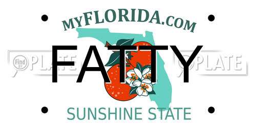 FATTY Florida License Plate