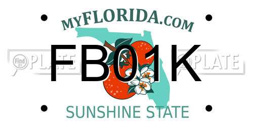 FB01K Florida License Plate