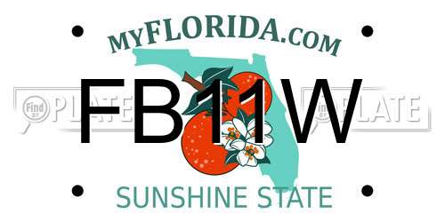 FB11W Florida License Plate