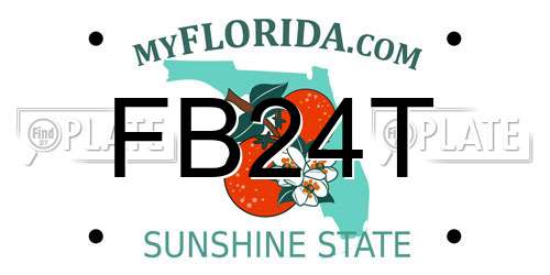 FB24T Florida License Plate