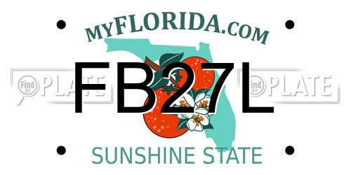 FB27L Florida License Plate