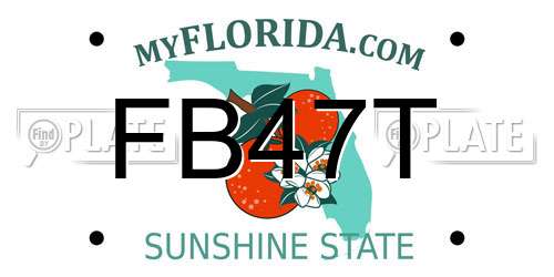 FB47T Florida License Plate