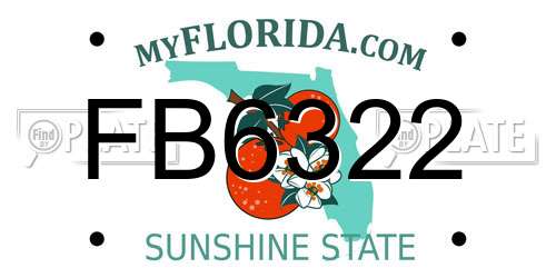 FB6322 Florida License Plate