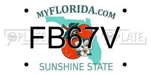FB67V Florida License Plate