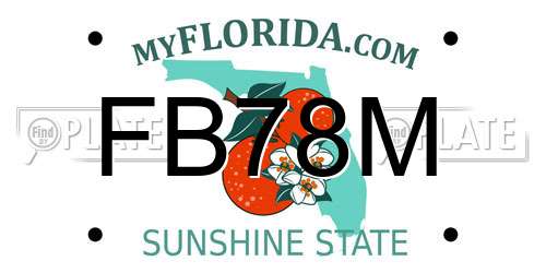 FB78M Florida License Plate