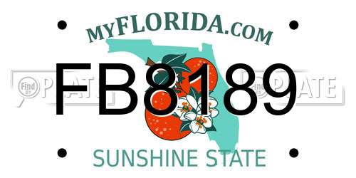 FB8189 Florida License Plate