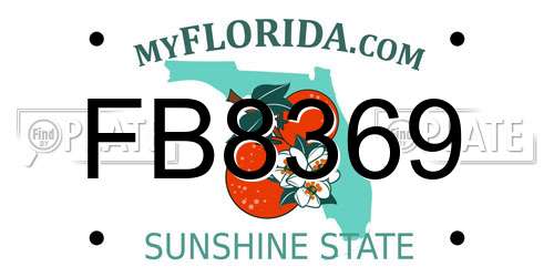 FB8369 Florida License Plate