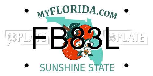 FB83L Florida License Plate