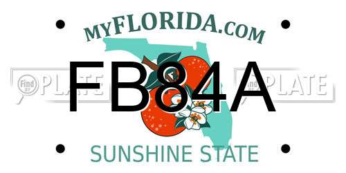FB84A Florida License Plate