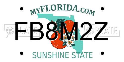 FB8M2Z Florida License Plate