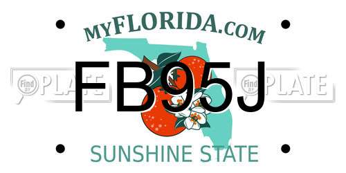 FB95J Florida License Plate