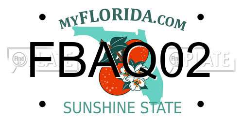 FBAQ02 Florida License Plate