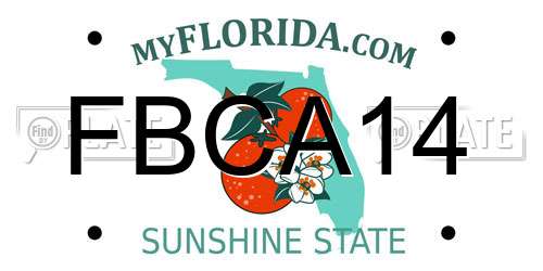 FBCA14 Florida License Plate