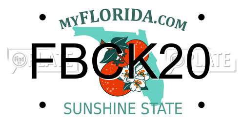 FBCK20 Florida License Plate