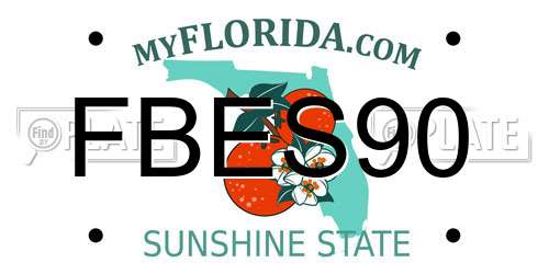 FBES90 Florida License Plate