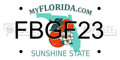 FBGF23 Florida License Plate