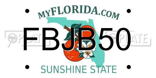 FBJB50 Florida License Plate